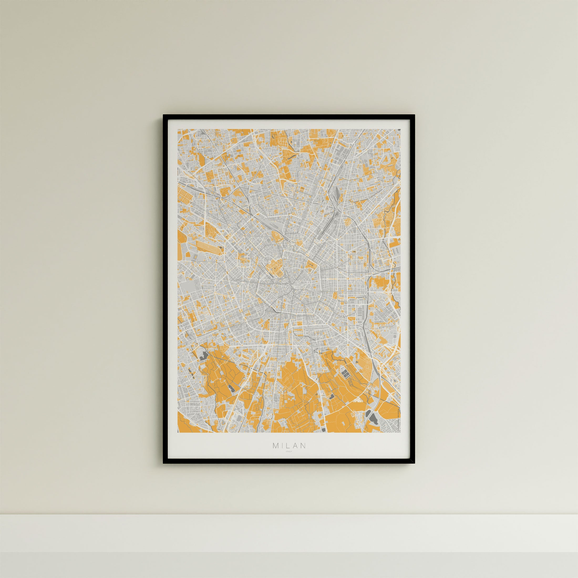 Milan Map Print – Dune Edition – Portrait