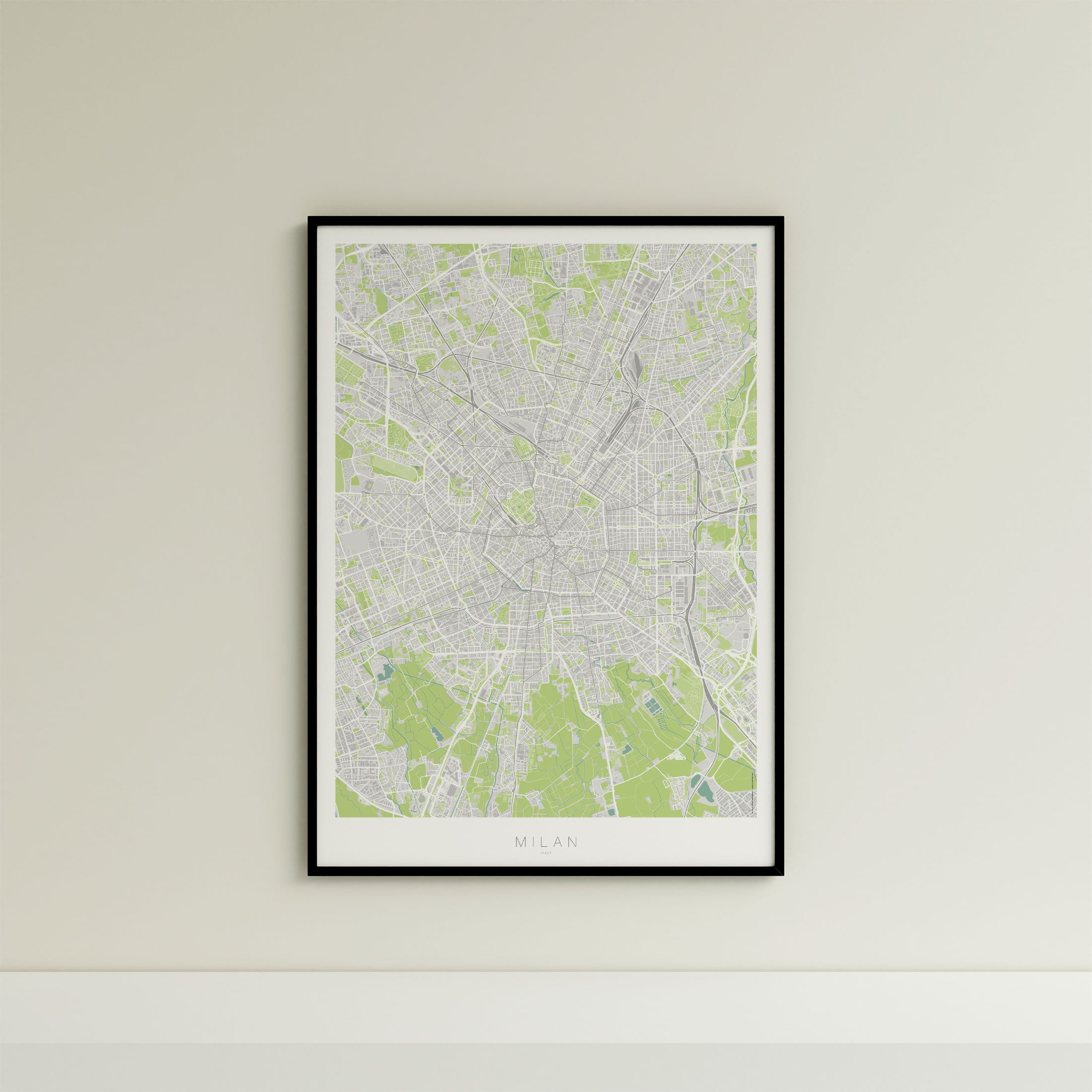 Milan Map Print – Atlas Modern Edition – Portrait